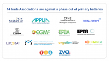 Joint industry statement on the impact of restricting primary batteries in Europe